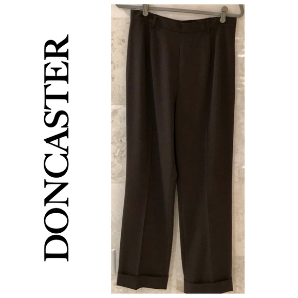 Doncaster Pants - DONCASTER {6} Pants with Cuffs in Chocolate Brown